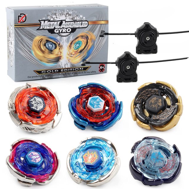 Set de Batallas de Trompos Giratorios AIBREAY Gyro 6 Piezas de Metal para Niños