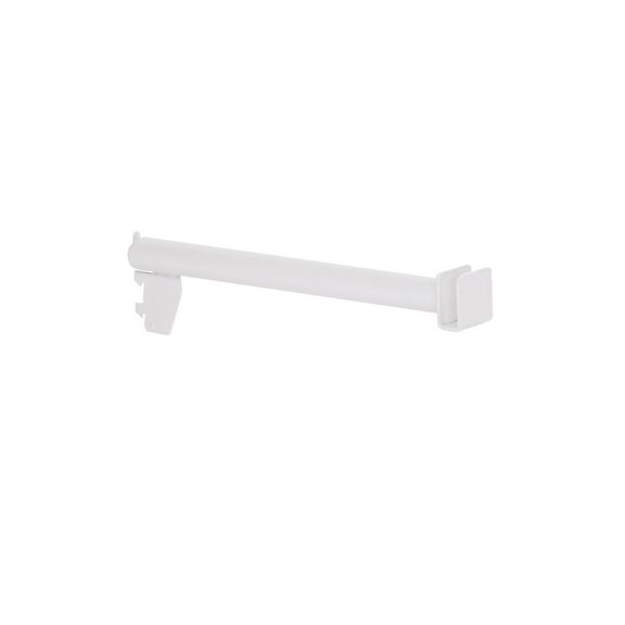 SSWBasics Boutique White Pipe 12 inch L-Shaped Hangrail Bracket