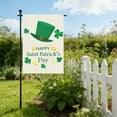 thumbnail image 5 of AuroraX St. Patrick's Day Shamrock Pot Of Gold Leprechaun Garden Flag 12.5 x 18 Inch Green Everything Garden Flag Four-Leaf Clover Spring Home Decoration for Indoor & Outdoor Party, 5 of 6