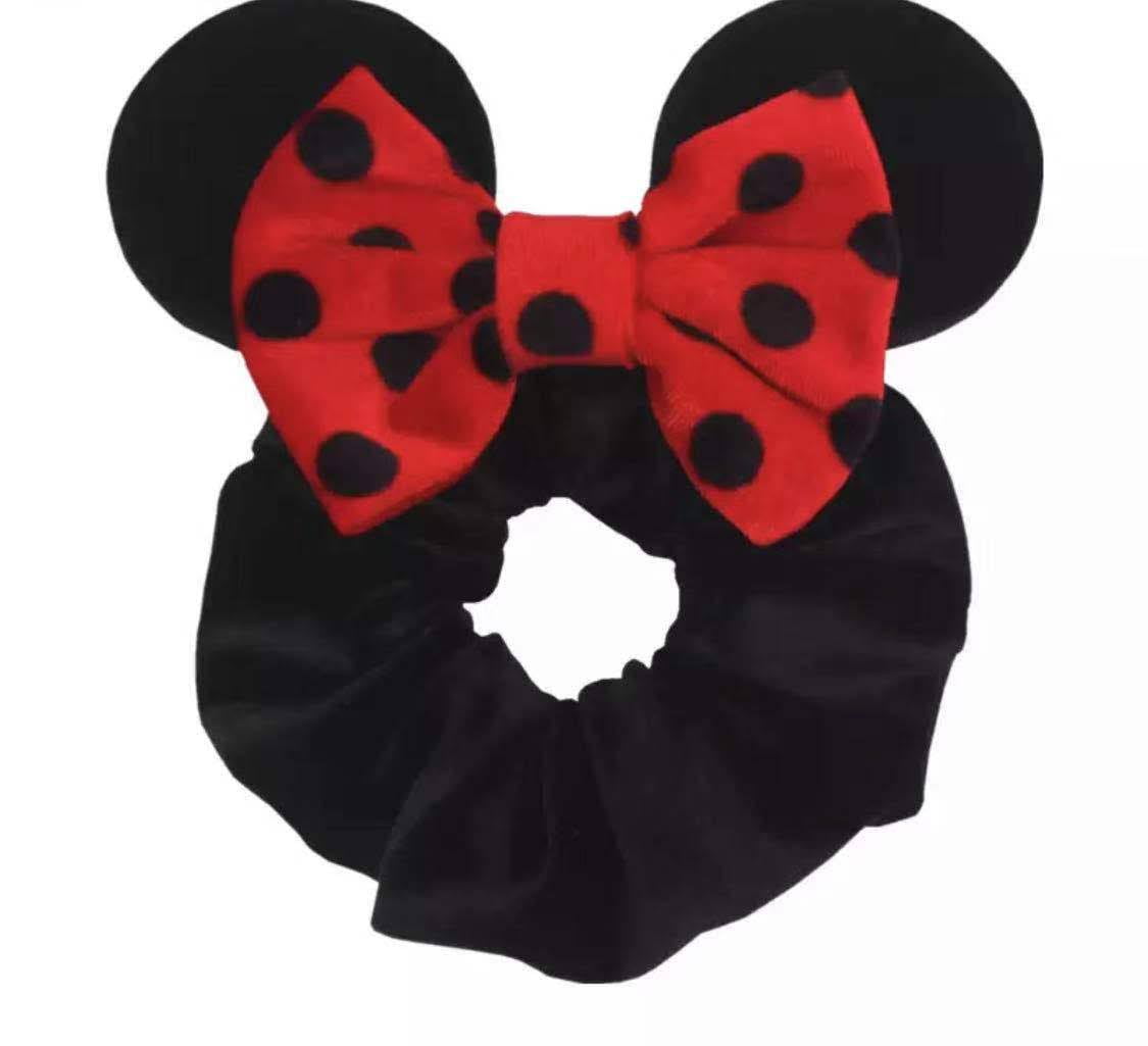 Minnie Mouse Flannel Hair Scrunchie