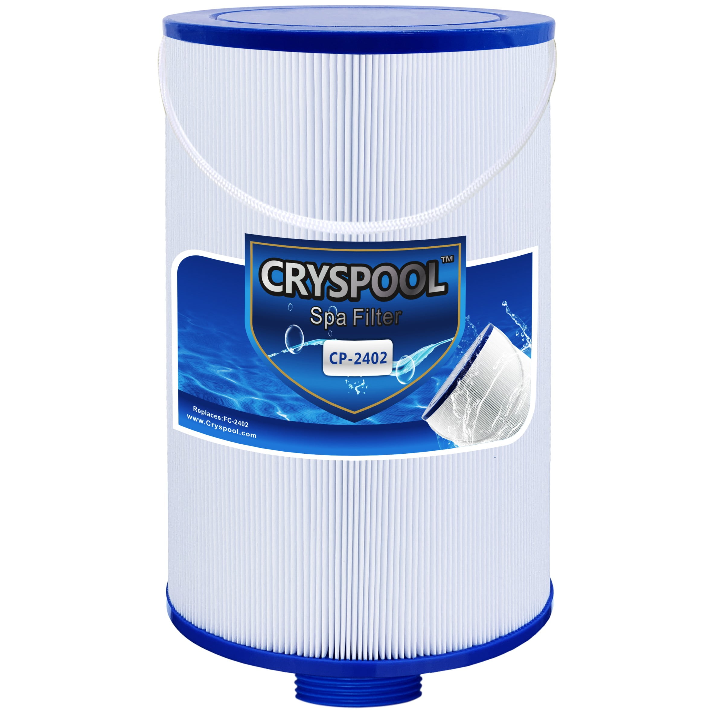 Cryspool MPTThread Spa Filter Replaces Watkins 303279(not 303263), FC