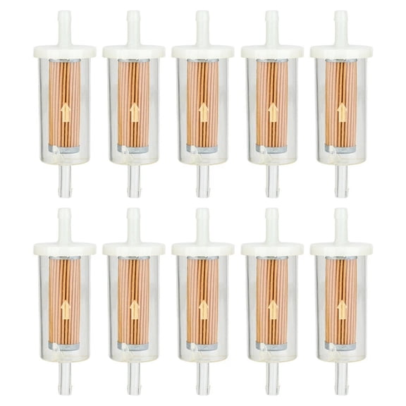 ARCADORA Fuel Filter 10 Pack for John Deere D100 D170 L105 E100 E180 Mower Tractor Plastic 695666 Direct Replacement
