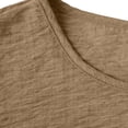 thumbnail image 4 of Largo Vestido Casual Multi-Color Suelto de Lino Cuello Redondo Primavera Vestido de Verano, Vestido de Lino Casual para las Mujeres Vacaciones Diarias, 4 of 7