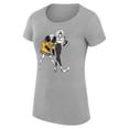 thumbnail image 2 of Women's G-III 4Her by Carl Banks Heather Gray Boston Bruins Hockey Girls Fitted T-Shirt, 2 of 3