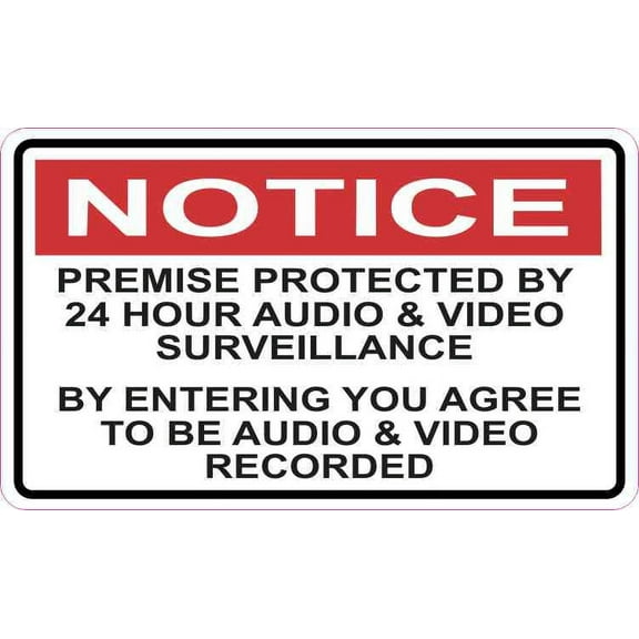 5in x 3in Audio and Video Surveillance Magnet