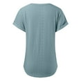thumbnail image 7 of Womens Summer Tops Ladies V Neck Long Sleeve Tops Long Sleeve Pullover Women Short Shirt Stretch V Neck T Shirt Women Loose Dress Athletic Tees for Boys Tee Shirts on Clearance Blue XL, 7 of 7