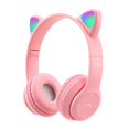 thumbnail image 1 of Auriculares Inalámbricos De La Oreja De Gato LED Luz De Sonido Envolvente Para rosado, 1 of 8
