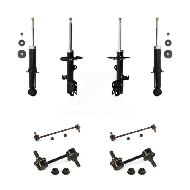 Transit Auto Front Rear suspension Strut & TOR sway Bar Link Kit (8Pc) for Car 2010 Pontiac Vibe FWD - Left Right Side (Driver Passenger) KSS-107892