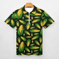 thumbnail image 3 of Veggiephile Corn Men Zipper T-shirt Summer Casual Short Sleeve T-shirt Top, 3 of 7