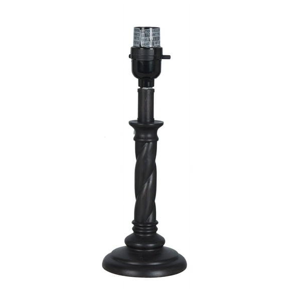 Mainstays 11" Twist Accent Lamp Base, Two-Toned Wood Look Finis