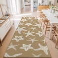 thumbnail image 3 of Hallway Runner Rug 2'x6', Beige Brown Starfish Coastal Kitchen Runner Rugs Non-Slip Carpet Mats, Nautical Summer Ocean Abstract Art Bedside Rugs Runners Floor Carpet for Bathroom Laundry Room, 3 of 8