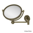 thumbnail image 3 of 8 Inch Wall Mounted Extending Make-Up Mirror with Smooth Accents - Antique Pewter / 2X, 3 of 5