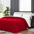 thumbnail image 3 of DNG Creations 3 Piece Solid Reversible Diamond Pattern Comforter 550 GSM All Season 800 TC, 100% Egyptian Cotton - Oversized Queen - Size ( White/Red Colour ), 3 of 7