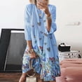 thumbnail image 2 of Vestido HUOGUO de manga larga casual con estampado de mariposas para mujer, 2 of 4