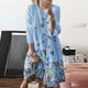 thumbnail image 2 of Vestido HUOGUO de manga larga casual con estampado de mariposas para mujer, 2 of 4