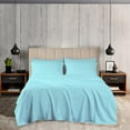 thumbnail image 2 of EGYLIN 800TC Soft Egyptian Cotton Sheet Set Soft and Breathable - 4 Piece Bed Sheet Aqua Blue Solid Olympic Queen Size - 12" Deep Pocket, 2 of 3