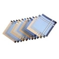 thumbnail image 3 of Cotton Men Handkerchiefs Grandfathers 16inch Gentlemen Pocket Square Hankies Style H 12Pcs Random, 3 of 8