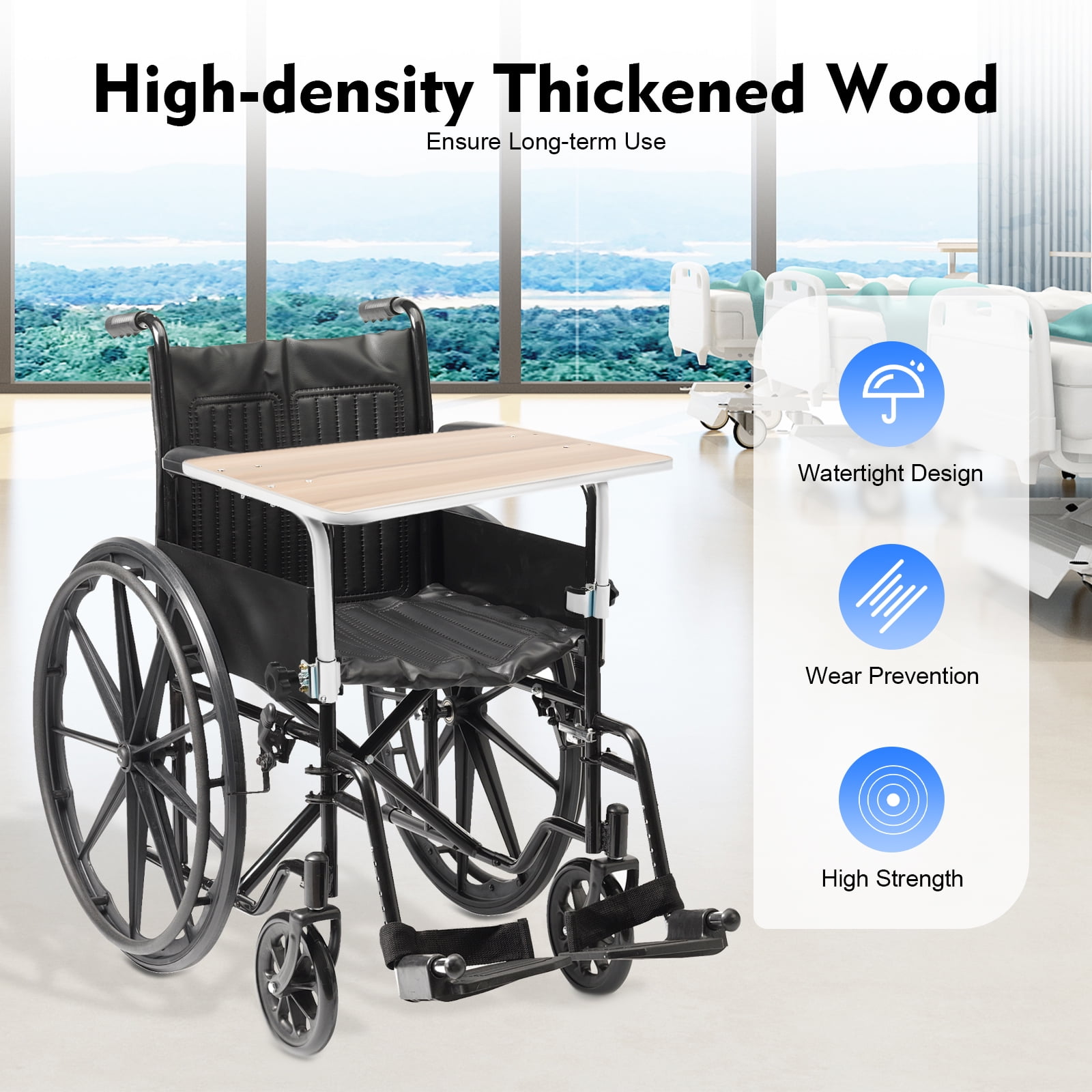 Wheelchair Lap Tray Table Accessories Portable Eating Food Holder Reading Desk