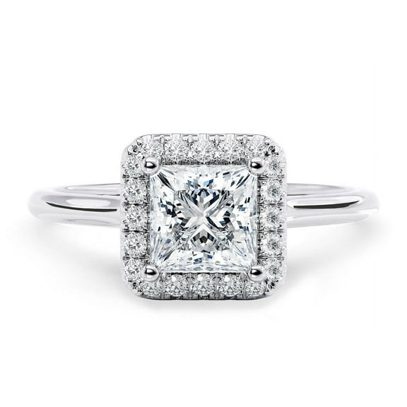 Timeless Vintage 1.8 Ct Princess Cut Moissanite Engagement Ring in 925 Sterling Silver