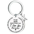 thumbnail image 1 of TopLLC Keychains DIY To My SON Stainless Steel Last Name 26 Letter Keychain 2.5cm Creative Keychain Key Chain Gifts, 1 of 7