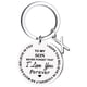 thumbnail image 1 of Llaveros para mujer, llavero de billetera, llavero de auto, llavero DIY para mi hijo, llavero de acero inoxidable con apellido de 26 letras, 2,5 cm, decoraciones de moda, 1 of 4