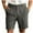 Gray, variant on Wyobmus Casual Linen Short Pants for Men Button Elastic Waist Lightweight Summer Beach Vacation Shorts With Pockets S-3X Black