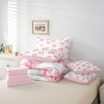 thumbnail image 6 of Castle Fairy Pink Ribbon Bow-Tie Twin Bedding Sets,Dreamy Bowknot Bedding Comforter Set, 6 of 8