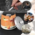 thumbnail image 4 of Yayeee Ashtray with Lid for Cigarette Smokeless Stainless Steel Home Ash Holder, Orange Glasses, 4 of 7