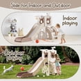 thumbnail image 5 of 7 In1 Elk Toddler Slide, Kids Indoor Slide For Toddlers ,baby Slide For Indoor Outdoor With Basketball Hoop And Telescope, L Shaped Slide For Kids Toddler Slide Playset, 5 of 7
