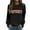 2-Black, variant on Halloween Spooky Sweatshirts Women Classic Spooky Letter Print Long Sleeve Shirt Halloween Crewneck Pullover Fall Blouse