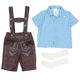 thumbnail image 1 of Kids Checkered Suspenders Set Oktoberfest Costume 3pcs Playful Oktoberfest Party Clothing Red L, 1 of 4