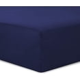 thumbnail image 1 of fitted sheet 140 x 200 cm - Colour: navy blue 4 elastic corners, 1 of 5