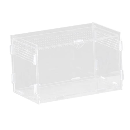 Fzaqwen Reptile Breeding Box Acrylic Snake Cage Tank with Basin Animal Habitat Hatching Case Turtle Transport Container Pet Houses Suitable for Home Use Repti 20x12x12cm