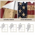 thumbnail image 3 of Vintage American Flag Kitchen Window Curtains, Swag Curtains Valance for Bedroom Living Room Bathroom, Retro US Flag White Red Blue Rod Pocket Window Treatment Curtain Block Drapes 2 Panels 36"x36", 3 of 9
