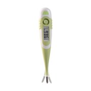 MABIS 9-Second Waterproof Digital Thermometer with Flexible Tip for Fast Oral, Rectal or Underarm Temperature Readings for Babies, Children and Adults, Green