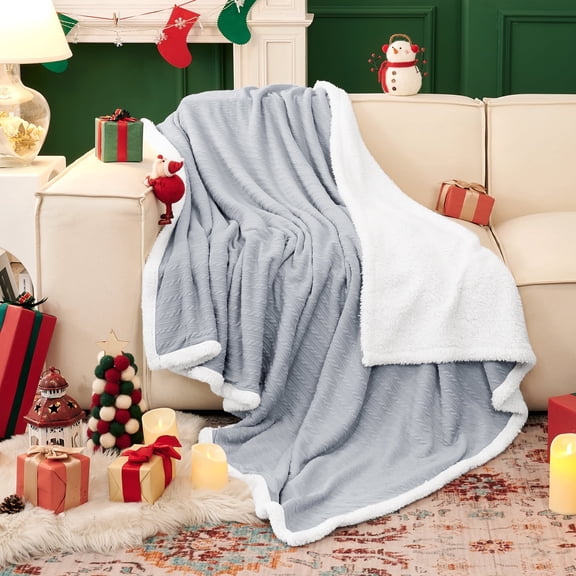 Deconovo Plush Sharp Bed Blanket, Throw Blanket for Bed Sofa, 60" x 80" , Gray