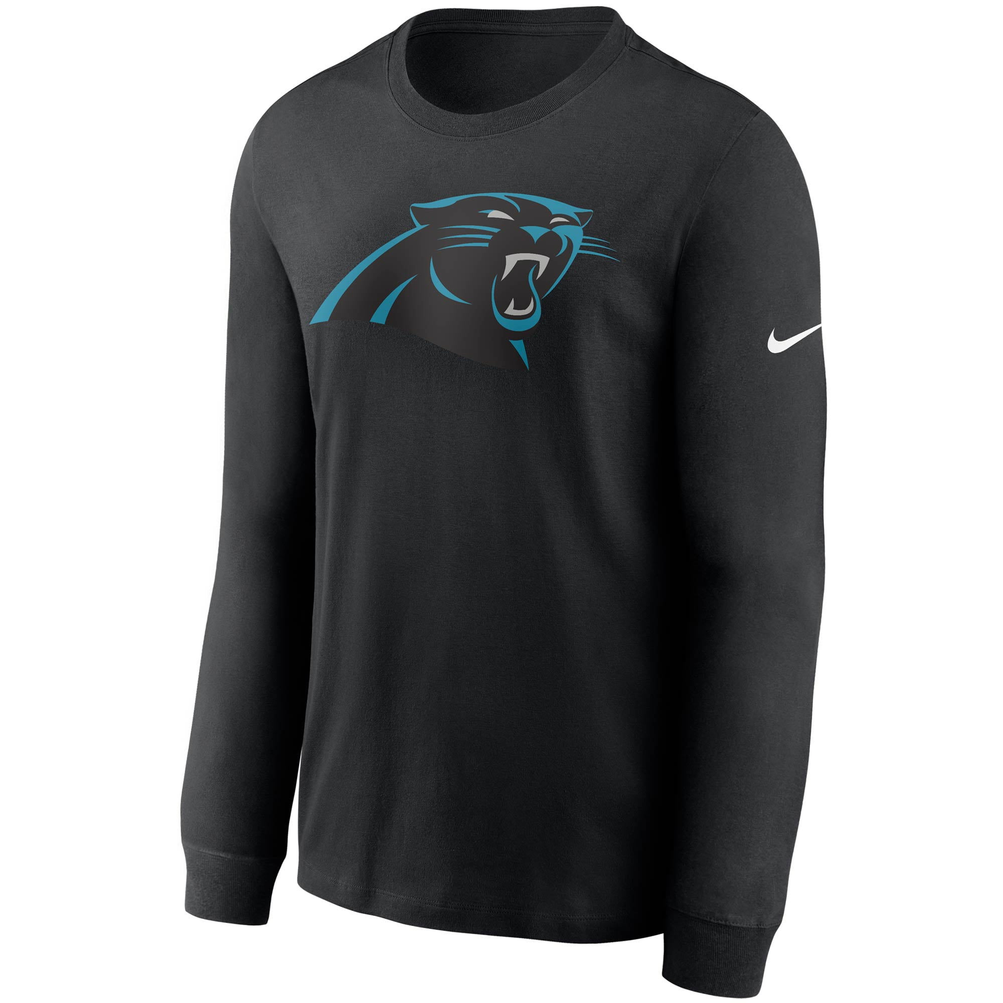 شمشون شخصية Nike Panthers Black Team Logo Men's Long Sleeve T Shirt هوم باك