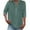Blue, variant on Ltctricy Women's 3/4 Sleeve Tops V Neck Half Button Solid Color Business Casual Work Shirts Loose Tunic Blouses