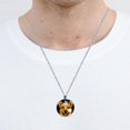 thumbnail image 5 of Pixel Dog Glass Design Circular Pendant Necklace, 5 of 5