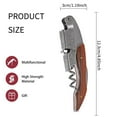 thumbnail image 7 of BaiTrend Wine Opener, Double Hinged Manual Wine Key for Bartender, Server, Waiter, Stainless Steel Wine Bottle Opener Corkscrew (K), 7 of 7