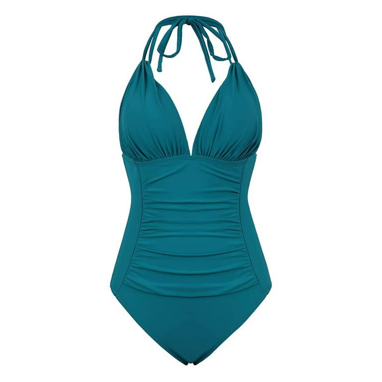 Women's One Piece Mastectomy Swimsuit Pocketed Swimwear for
