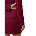 thumbnail image 5 of INSPIRE CHIC Women's Blazer Single Breasted Notched Lapel Long Sleeves Slim Fit V Neck Work Suit Jacket X Large Burgundy, 5 of 6