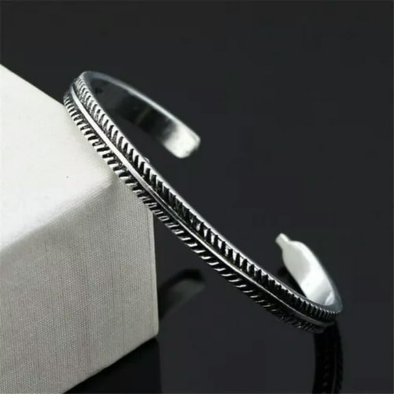 K-KED Silver Cross Cuff Bracelet Men Adjustable Stainless Steel Bangle Delicate Jewelry Hot-#6