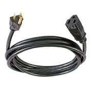 Hyper Tough 10 ft 16AWG 3-Prong Black Outdoor Single-Outlet Extension Cord, 13 Amps