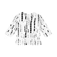 thumbnail image 4 of CCRFTGI Cute Shirts for Kids Girls 10-12 Summer 3/4 Sleeve Button V Neck Polka Dots Tee Shirts Trendy Loose Comdy Girls Clothes Basic T-Shirts White 5-6 Years, 4 of 4