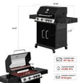 thumbnail image 4 of Royal Gourmet SG5003H 4-Burner Gas Grill with Lidded Side Burner, Cabinet Style Propane Gas Grill, 4 of 6