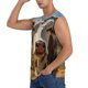 thumbnail image 3 of Fotbe Countryside Flower Cow Men's Camiseta sin Mangas Estampada para Hombres, Playera Casual para Gimnasio, Entrenamiento, Playa-Medium, 3 of 7