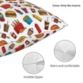 thumbnail image 3 of Pofeuu Hot Dog Pizza Print Double-sided plush pillowcase Square Throw Pillow Covers Pillows Cover for Living Room Bedroom Sofa Couch Cushion Cover（No pillow core）-20"x20", 3 of 7