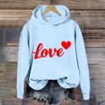 thumbnail image 2 of Goodeals Sweatshirt Hoodie Women Oversized Graphic Sweatshirt Teen Girls Cute Lover Letter Graphic Print Tops Valentine's Day Long Sleeve Fleece Pullover Shirts(Light Blue,XL)Online Deals, 2 of 6