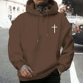 thumbnail image 2 of Chandail à Capuche Imprimé Lettre Décontracté pour Hommes Manches Longues Mode Confortable Mode Urbaine, 2 of 8